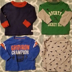 4 Carters Boy Long Sleeve Shirts 6 Month